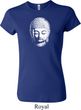 Ladies Yoga Shirt Little Buddha Head Crewneck Tee T-Shirt