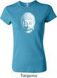 Ladies Yoga Shirt Little Buddha Head Crewneck Tee T-Shirt
