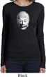 Ladies Yoga Shirt Little Buddha Head Long Sleeve Tee T-Shirt