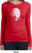 Ladies Yoga Shirt Little Buddha Head Long Sleeve Tee T-Shirt