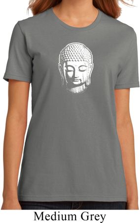Ladies Yoga Shirt Little Buddha Head Organic Tee T-Shirt