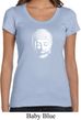 Ladies Yoga Shirt Little Buddha Head Scoop Neck Tee T-Shirt