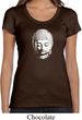 Ladies Yoga Shirt Little Buddha Head Scoop Neck Tee T-Shirt