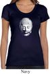 Ladies Yoga Shirt Little Buddha Head Scoop Neck Tee T-Shirt