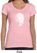 Ladies Yoga Shirt Little Buddha Head Scoop Neck Tee T-Shirt