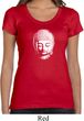 Ladies Yoga Shirt Little Buddha Head Scoop Neck Tee T-Shirt