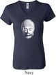 Ladies Yoga Shirt Little Buddha Head V-neck Tee T-Shirt