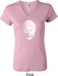 Ladies Yoga Shirt Little Buddha Head V-neck Tee T-Shirt