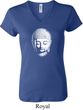 Ladies Yoga Shirt Little Buddha Head V-neck Tee T-Shirt