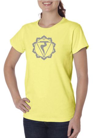 Ladies Yoga Shirt Manipura Chakra Meditation Organic T-shirt