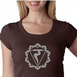 Ladies Yoga Shirt Manipura Chakra Meditation Scoop Neck Shirt Ladies Yoga Shirt Manipura Chakra Meditation Scoop Neck Shirt