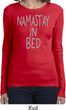 Ladies Yoga Shirt Namastay In Bed Long Sleeve Tee
