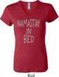 Ladies Yoga Shirt Namastay In Bed V-neck Tee T-Shirt