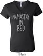 Ladies Yoga Shirt Namastay In Bed V-neck Tee T-Shirt