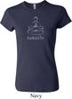 Ladies Yoga Shirt Namaste Lotus Pose Crewneck Tee T-Shirt