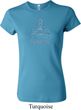 Ladies Yoga Shirt Namaste Lotus Pose Crewneck Tee T-Shirt