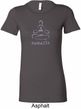 Ladies Yoga Shirt Namaste Lotus Pose Longer Length Tee T-Shirt