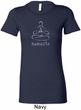 Ladies Yoga Shirt Namaste Lotus Pose Longer Length Tee T-Shirt