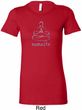 Ladies Yoga Shirt Namaste Lotus Pose Longer Length Tee T-Shirt
