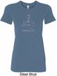 Ladies Yoga Shirt Namaste Lotus Pose Longer Length Tee T-Shirt
