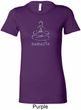 Ladies Yoga Shirt Namaste Lotus Pose Longer Length Tee T-Shirt