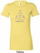 Ladies Yoga Shirt Namaste Lotus Pose Longer Length Tee T-Shirt