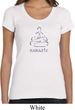 Ladies Yoga Shirt Namaste Lotus Pose Scoop Neck Tee T-Shirt