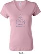 Ladies Yoga Shirt Namaste Lotus Pose V-neck Tee T-Shirt