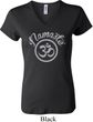 Ladies Yoga Shirt Namaste Om V-neck Tee T-Shirt