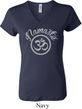 Ladies Yoga Shirt Namaste Om V-neck Tee T-Shirt