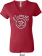 Ladies Yoga Shirt Namaste Om V-neck Tee T-Shirt