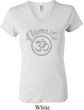 Ladies Yoga Shirt Namaste Om V-neck Tee T-Shirt