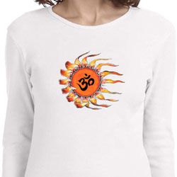 Ladies Yoga Shirt Ohm Sun Long Sleeve Tee T-Shirt