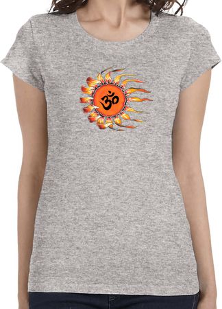Ladies Yoga Shirt Ohm Sun Longer Length Tee T-Shirt