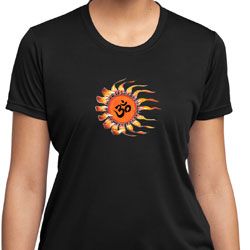 Ladies Yoga Shirt Ohm Sun Moisture Wicking Tee T-Shirt