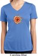 Ladies Yoga Shirt Ohm Sun Moisture Wicking V-neck Tee T-Shirt