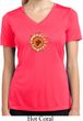 Ladies Yoga Shirt Ohm Sun Moisture Wicking V-neck Tee T-Shirt