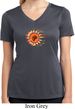 Ladies Yoga Shirt Ohm Sun Moisture Wicking V-neck Tee T-Shirt