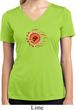 Ladies Yoga Shirt Ohm Sun Moisture Wicking V-neck Tee T-Shirt