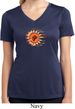 Ladies Yoga Shirt Ohm Sun Moisture Wicking V-neck Tee T-Shirt