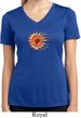 Ladies Yoga Shirt Ohm Sun Moisture Wicking V-neck Tee T-Shirt