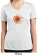Ladies Yoga Shirt Ohm Sun Moisture Wicking V-neck Tee T-Shirt