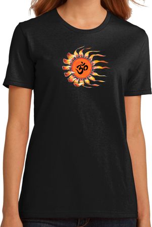 Ladies Yoga Shirt Ohm Sun Organic Tee T-Shirt
