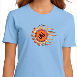 Ladies Yoga Shirt Ohm Sun Organic Tee T-Shirt