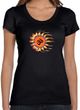 Ladies Yoga Shirt Ohm Sun Scoop Neck Tee T-Shirt