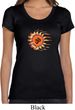 Ladies Yoga Shirt Ohm Sun Scoop Neck Tee T-Shirt