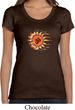 Ladies Yoga Shirt Ohm Sun Scoop Neck Tee T-Shirt