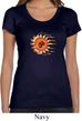 Ladies Yoga Shirt Ohm Sun Scoop Neck Tee T-Shirt