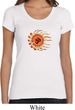 Ladies Yoga Shirt Ohm Sun Scoop Neck Tee T-Shirt