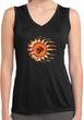 Ladies Yoga Shirt Ohm Sun Sleeveless Moisture Wicking Tee T-Shirt